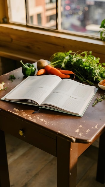 Carte de bucate deschisă